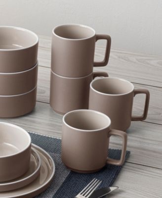 ColorTrio Stax 16 Piece Dinnerware Set, Service for 4