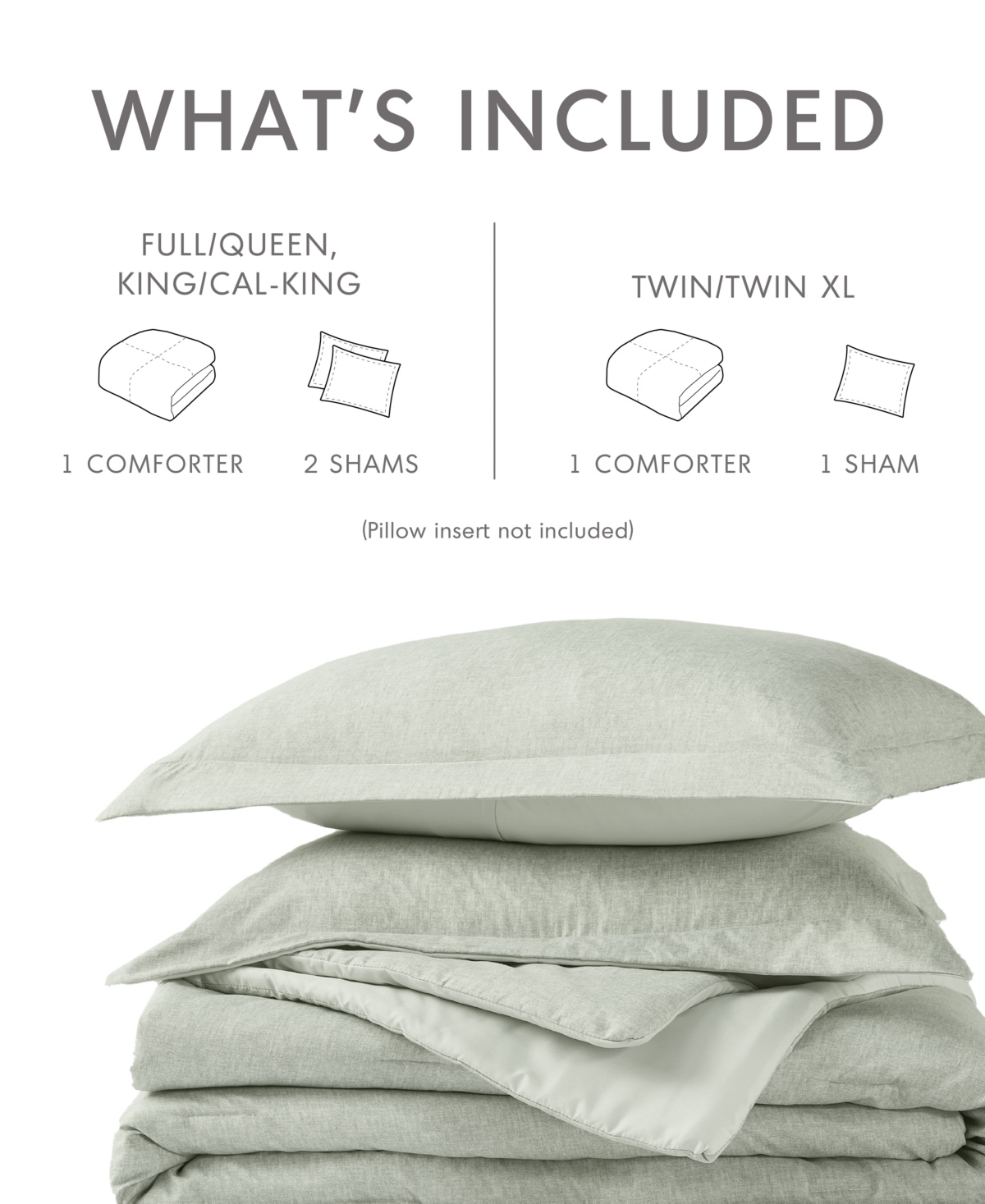 510 Design Camden Chambray Print 3-pc. Comforter Set, Full/queen In Sage Green
