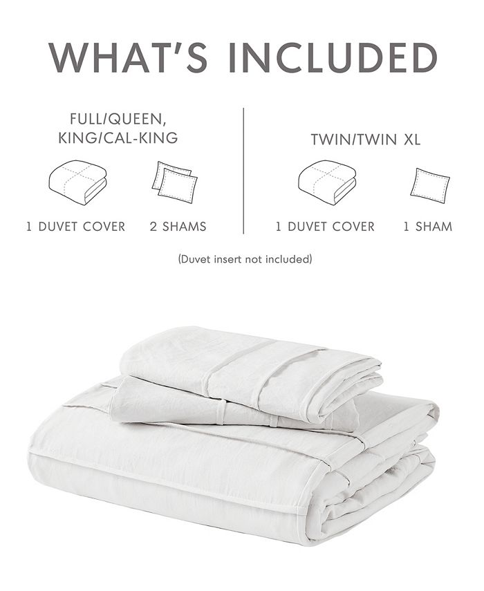 510 Design Porter Washed Pleated 2-Pc. Duvet Cover Set, Twin/Twin XL ...