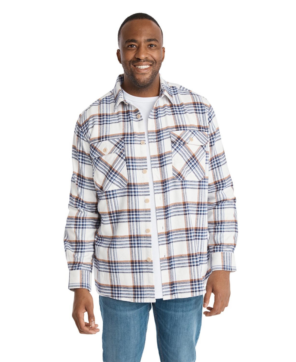 Men's Levi Check Overshirt Jacket - Stone