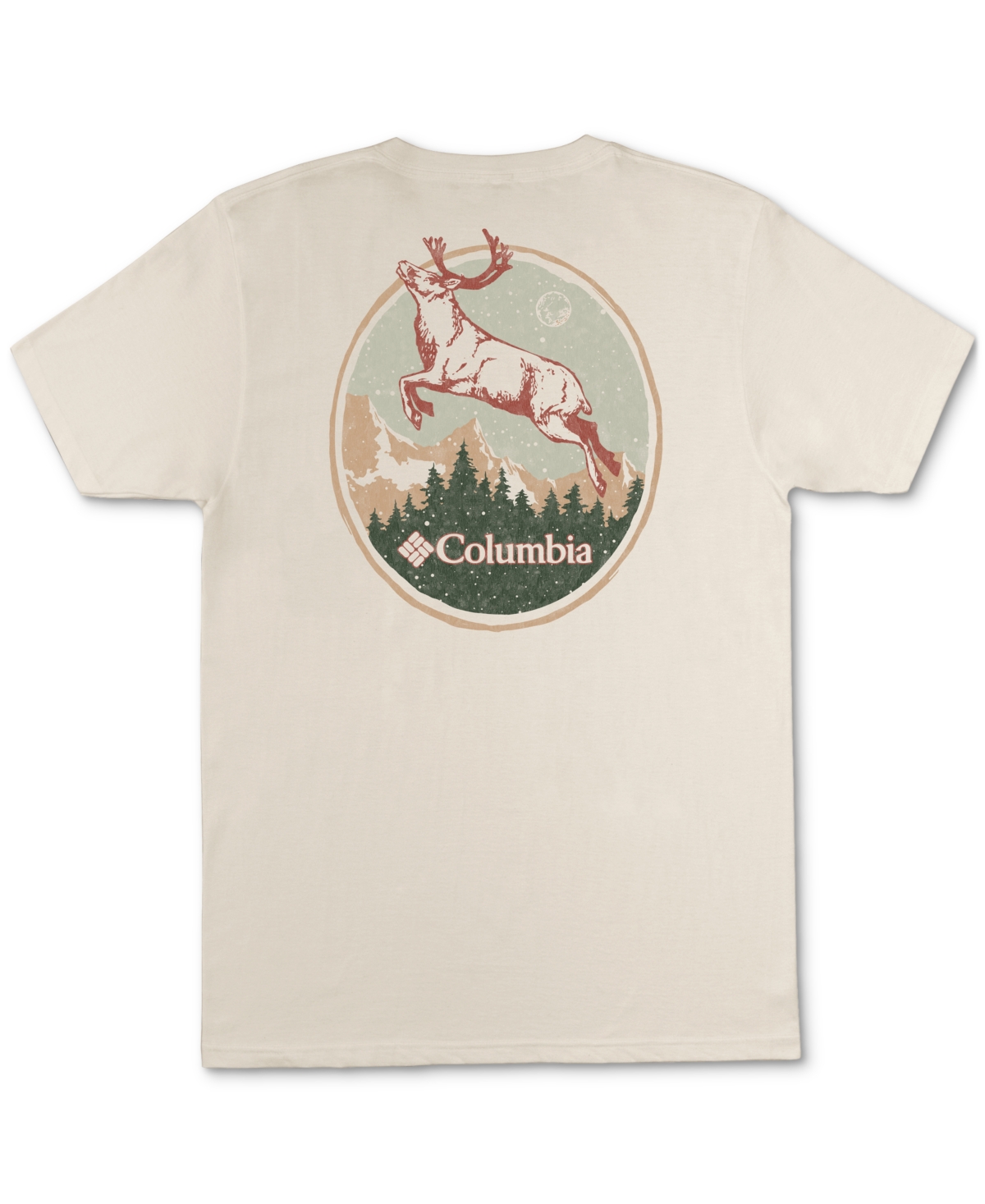 Columbia Men's Soaring Deer Logo Graphic T-shirt In Chalk
