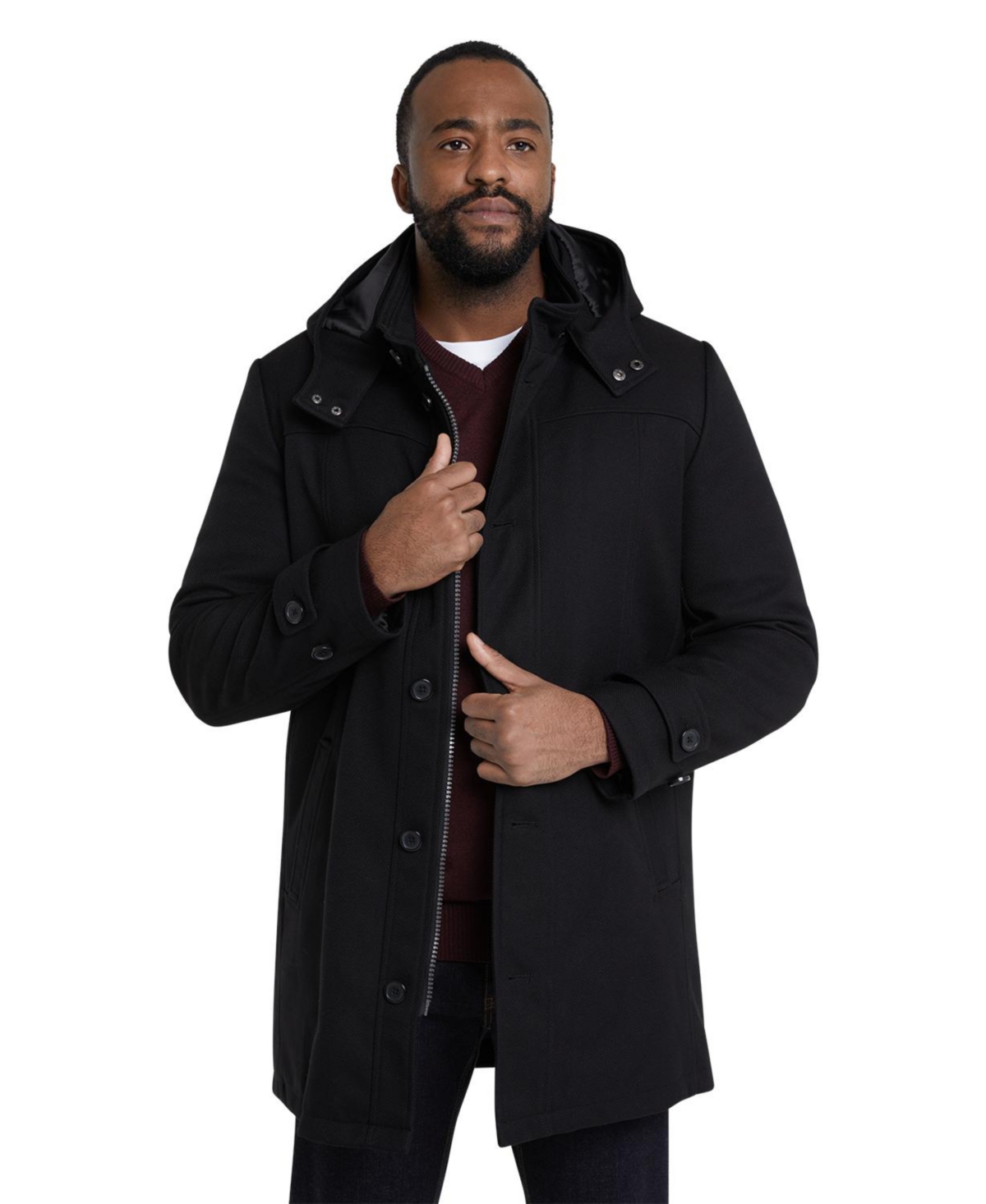 Men's Wales Hood Coat - Black