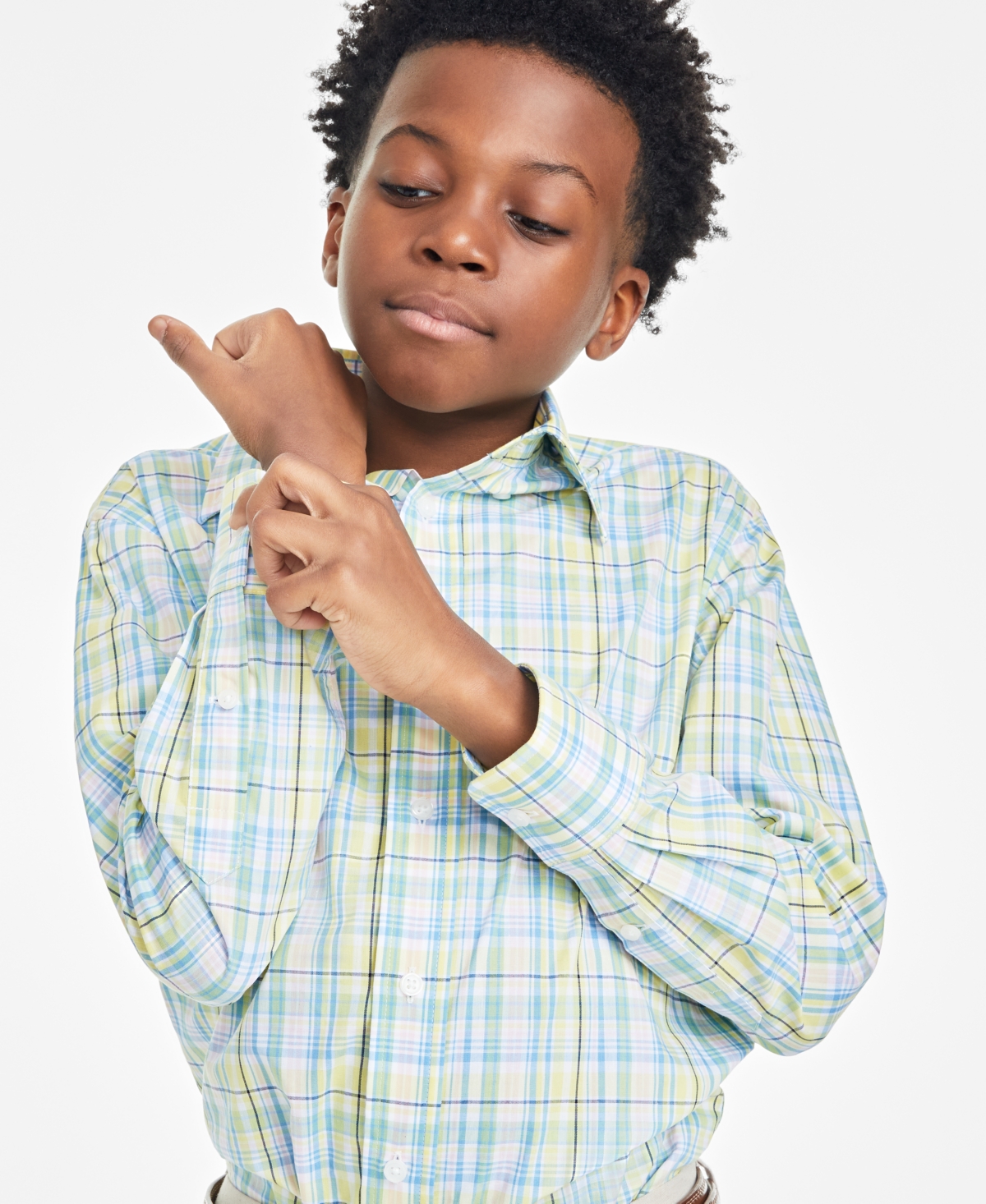 Big Boys Classic Fit Long Sleeve Dress Shirt - Blue