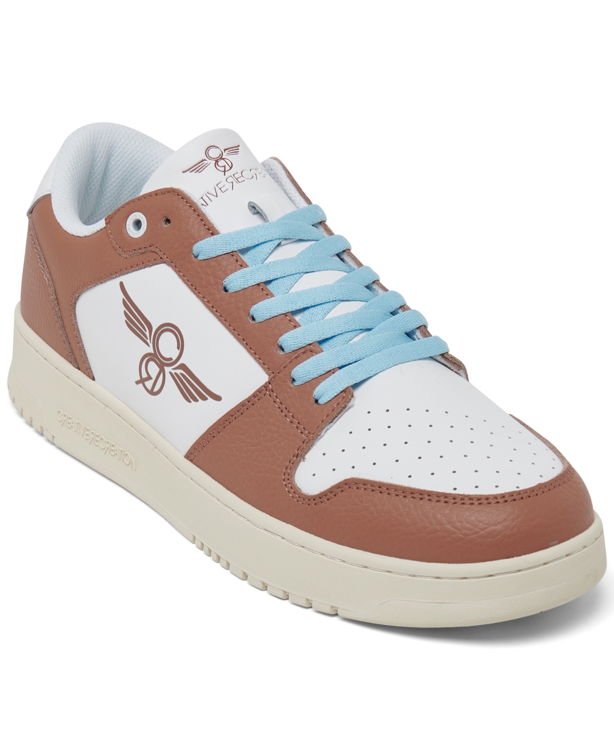 Men's Dion Low Casual Sneakers from Finish Line - Pecan, Aqua, White