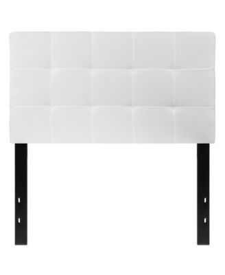 1Pc Quilted Tufted Upholstered Twin Size, Box Stitch, Adjustable Height, Contemporary Style Headboard