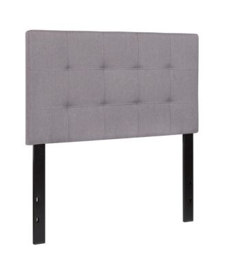 1Pc Quilted Tufted Upholstered Twin Size, Box Stitch, Adjustable Height, Contemporary Style Headboard
