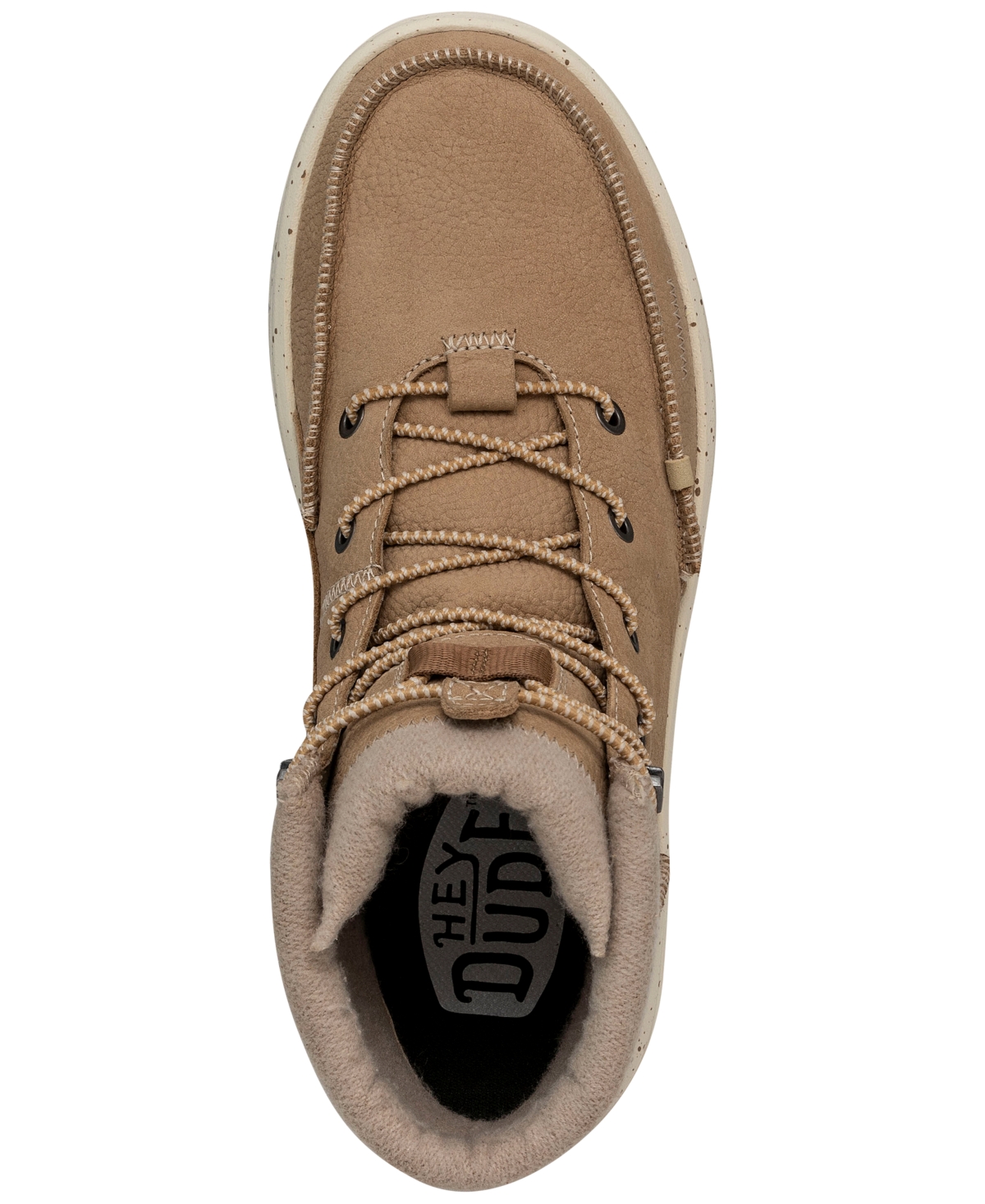 Shop Hey Dude Men's Bradley Leather Casual Boots From Finish Line In Wheat