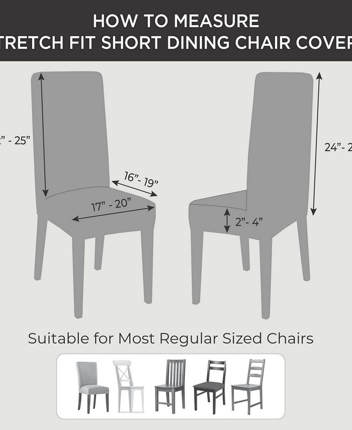 Sure fit stretch pinstripe short dining best sale room chair slipcover