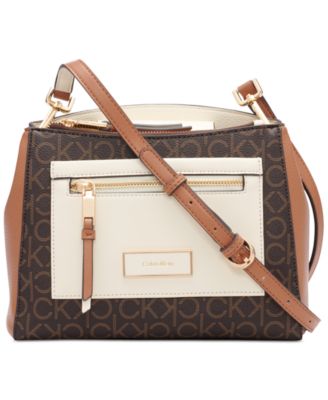 Ck fashion monogram crossbody bag