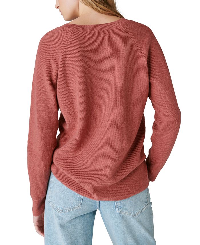 Lucky Brand Women's Cloud Soft V-Neck Sweater - Macy's