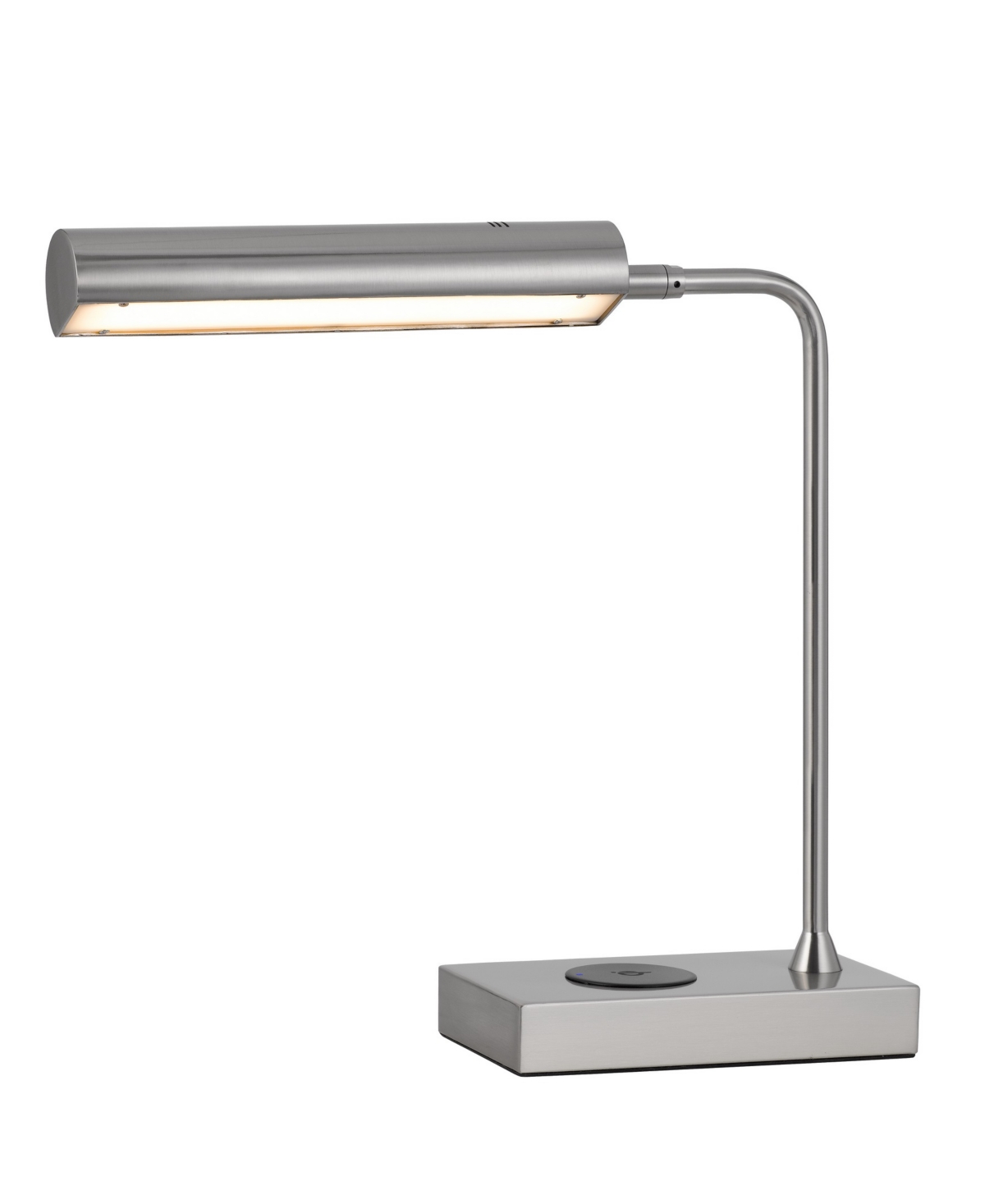 Cal Lighting Delray 17.5" Height Metal Table Lamp In Brushed Steel