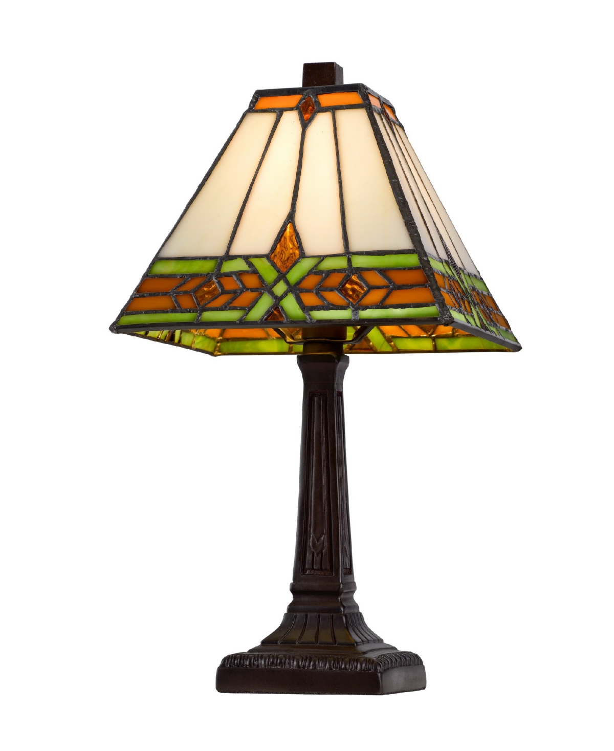 Shop Cal Lighting 14" Height Metal And Resin Accent Lamp In Dark Bronze