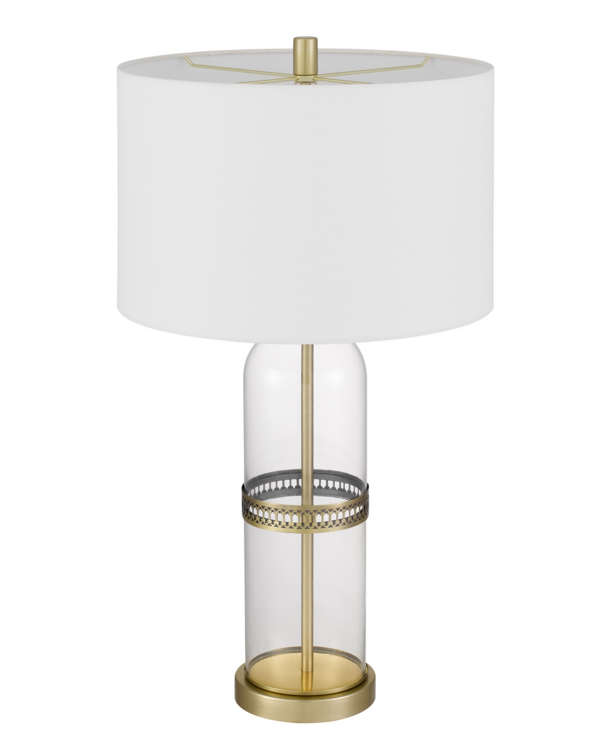 Cal Lighting Lenoir 28" Height Glass Table Lamp Set In Antique Brass,glass