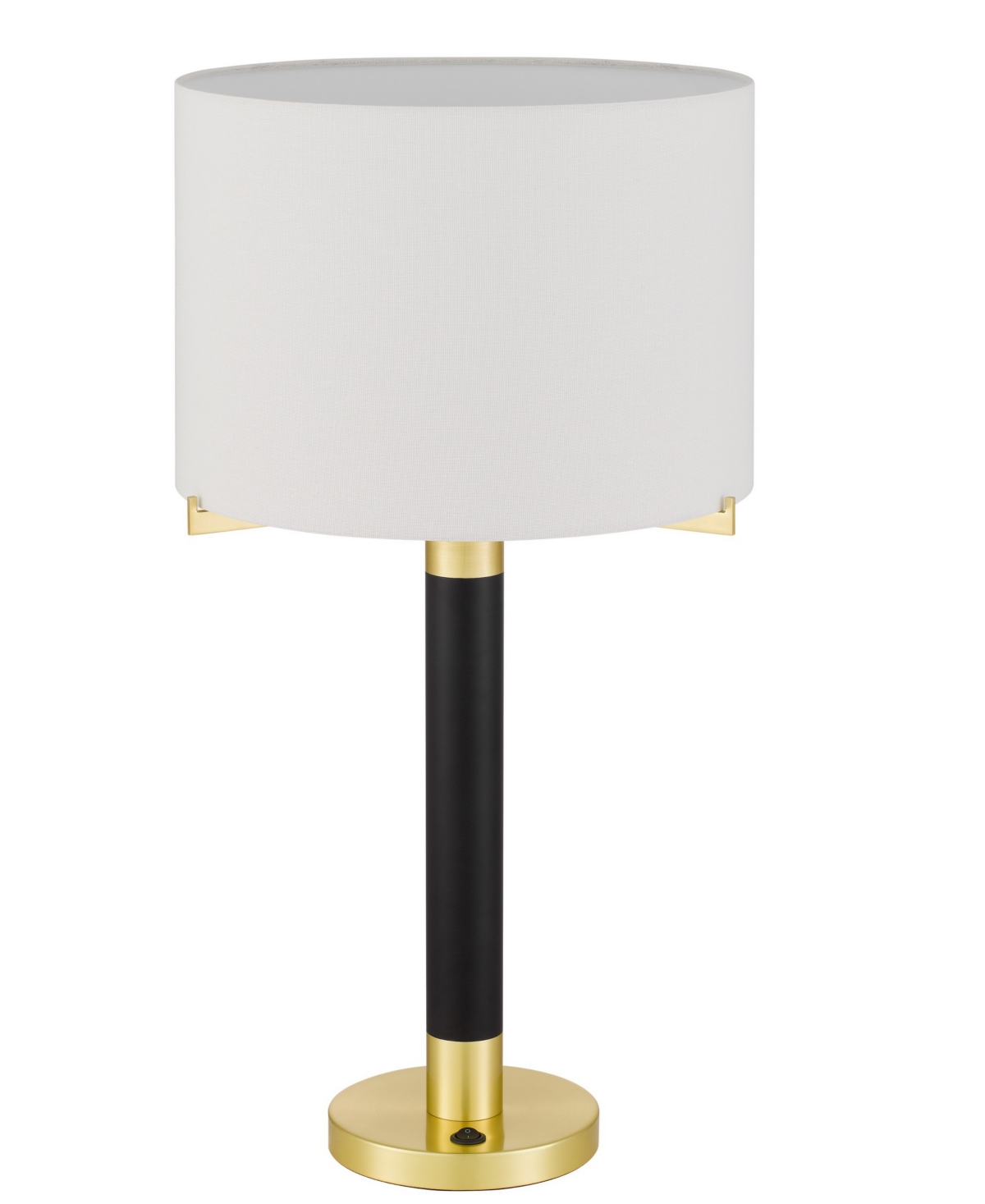 Shop Cal Lighting Goldston 27.5" Height Metal Table Lamp In Antique Brass,black