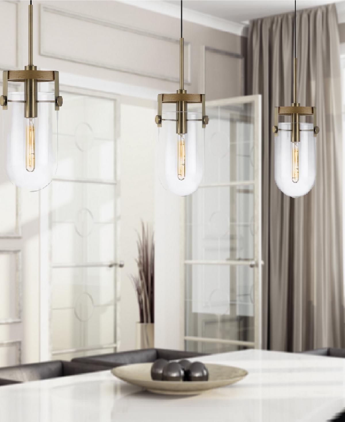 Cal Lighting Stovall 1 Light 21" Height Metal Pendant In Antique Brass,oak