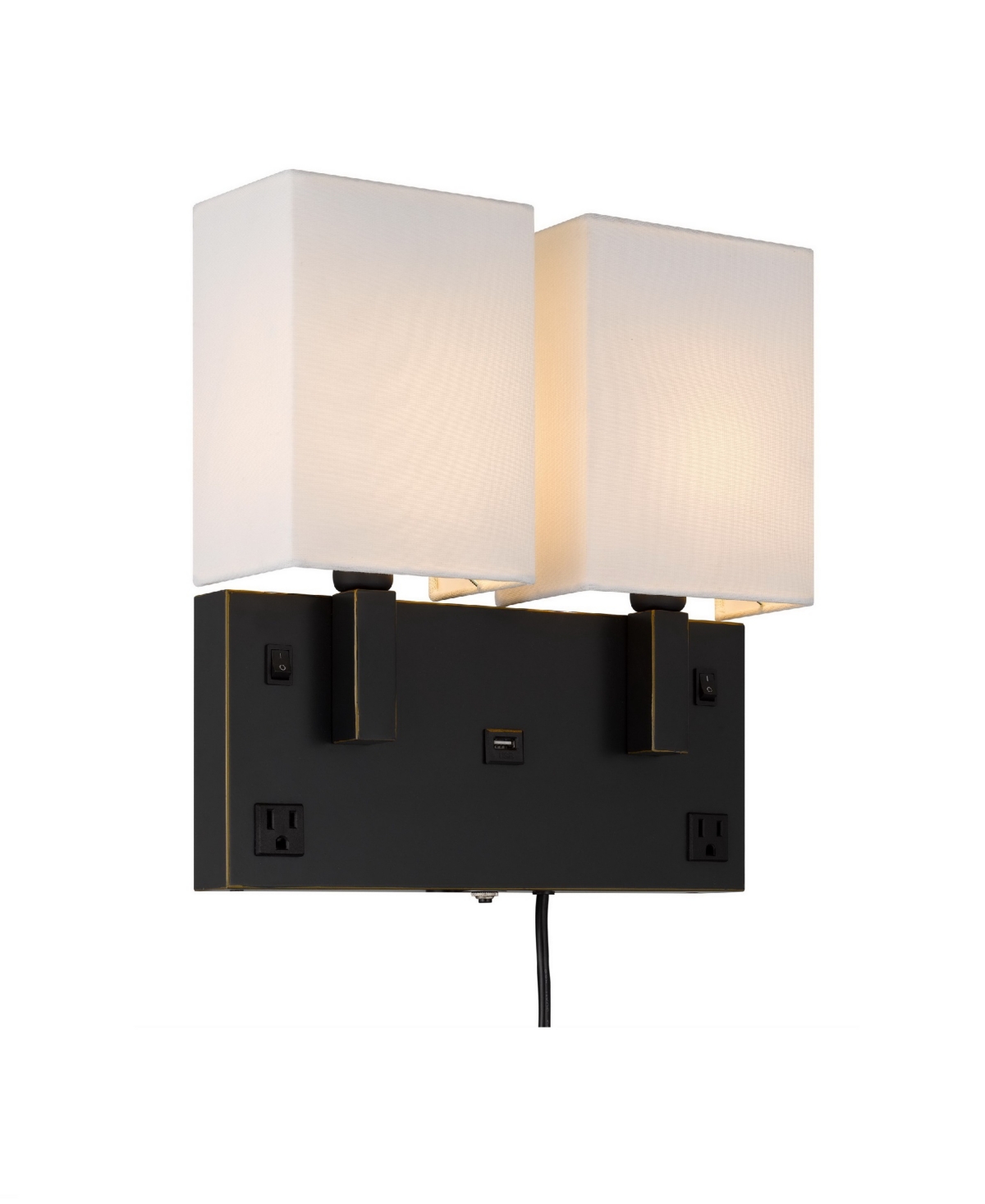 Cal Lighting 14" Height Metal Wall Lamp In Dark Bronze