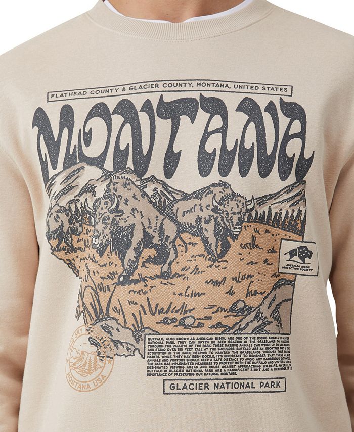 COTTON ON Men's Graphic Crewneck Fleece Sweater - Macy's