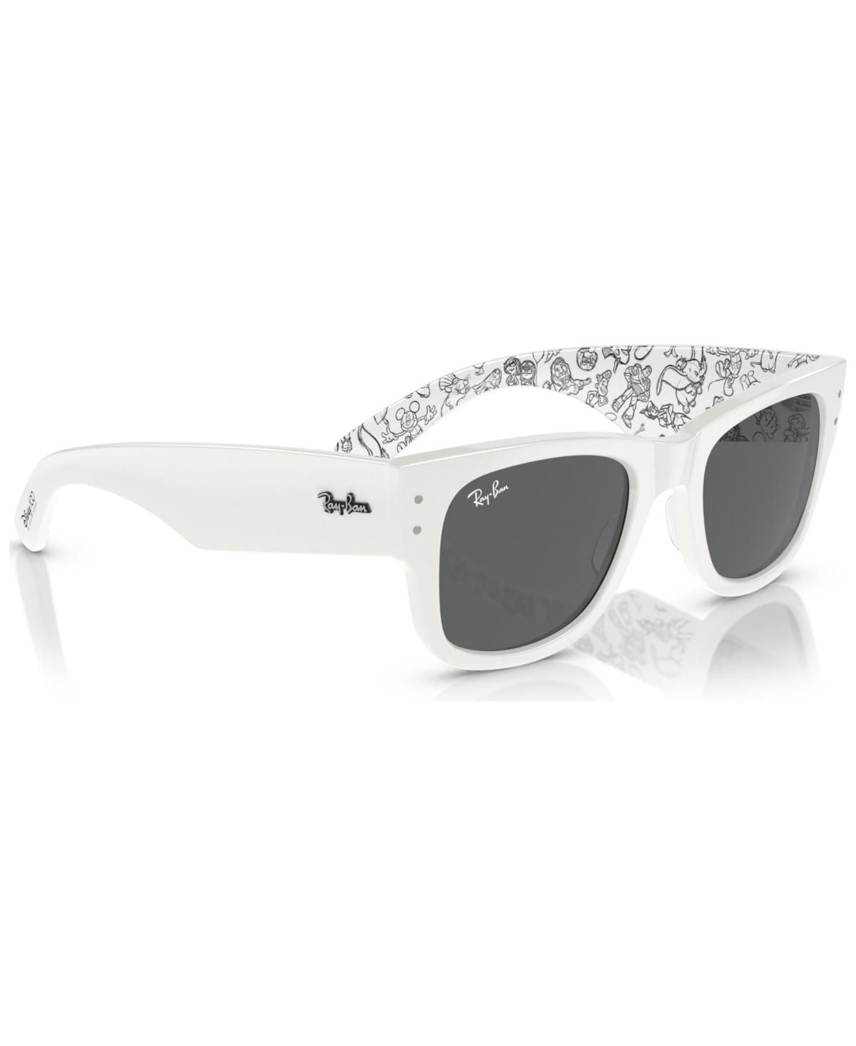 Ray Ban Unisex Mega Wayfarer Disney 100th Anniversary Sunglasses, Rb0840s In White
