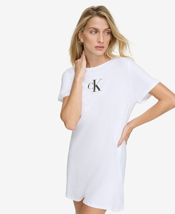 Calvin Klein Women's Logo T-Shirt Dress Swim Cover-Up - Macy's