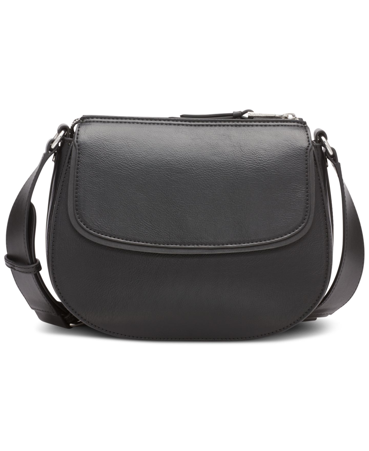 Женская сумка Calvin Klein Bella Adjustable Crossbody with Signature Zippered Pouch, цвет: Чёрный / Серебряный — фото 2