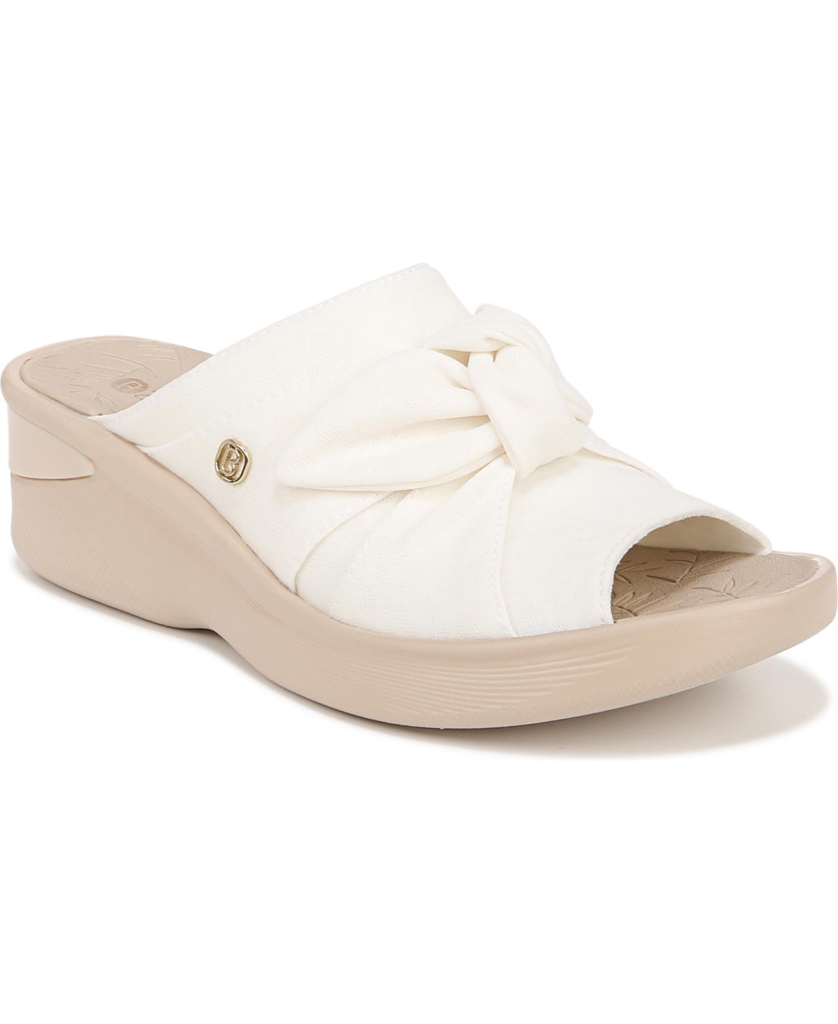 Bzees Premium Smile Washable Slide Wedge Sandals