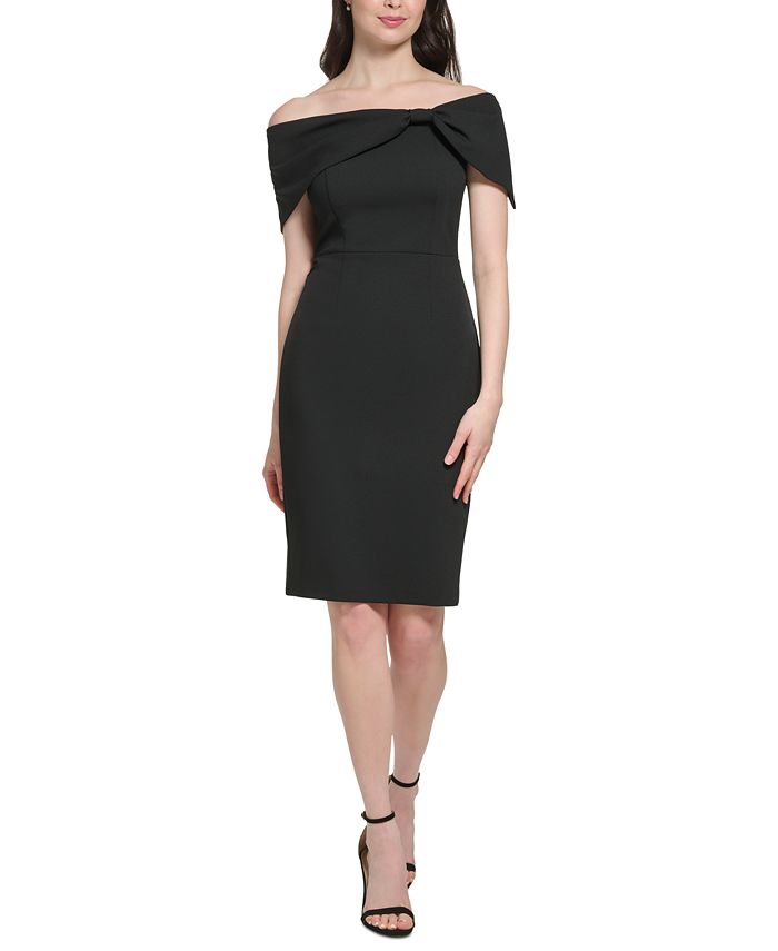 Vince Camuto Women s Bow Off The Shoulder Sheath Dress Macy s