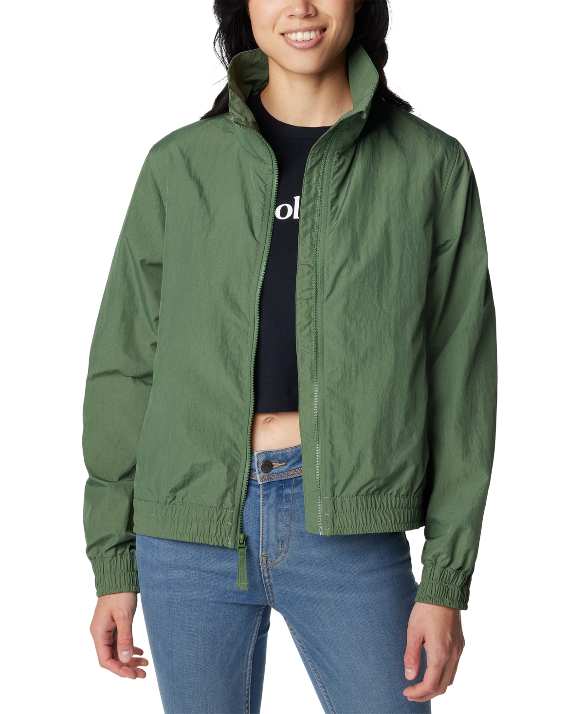 Shop Columbia Women's Time Is Right Windbreaker In Canteen