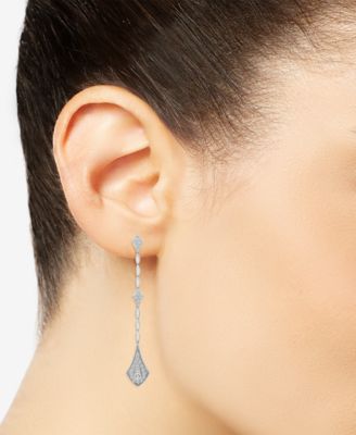 Diamond Linear Drop Earrings (1 ct. t.w.) in 14k Gold or 14k White Gold, Created for Macy's