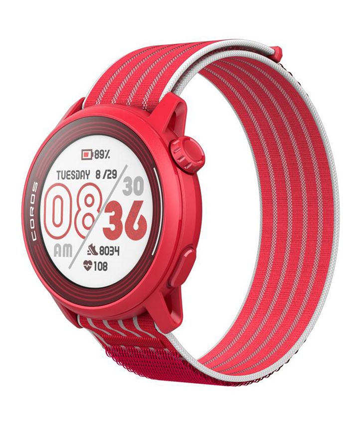 COROS PACE 3 GPS Sport Watch Track Edition w/ Nylon Band Red Macy