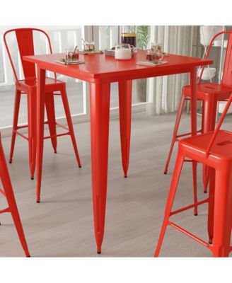 Rothko Patio Dining Table With Metal Frame And Square Top