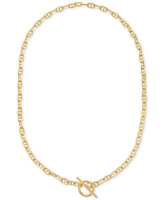 Mariner Link Chain 18" Toggle Necklace in 14k Gold-Plated Sterling Silver