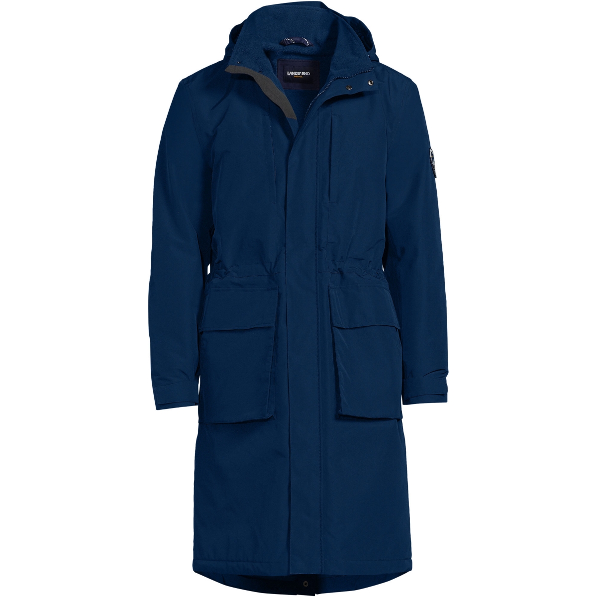 Lands End Men s Squall Waterproof Insulated Winter Stadium Coat Black Smart Closet