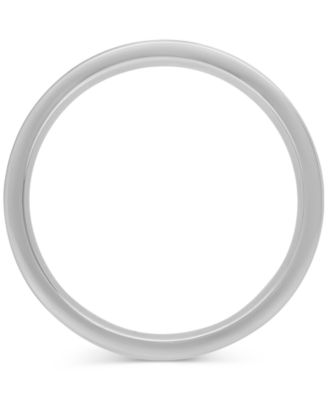 Men's Polished Black Ceramic Segmented Band in Sterling Silver