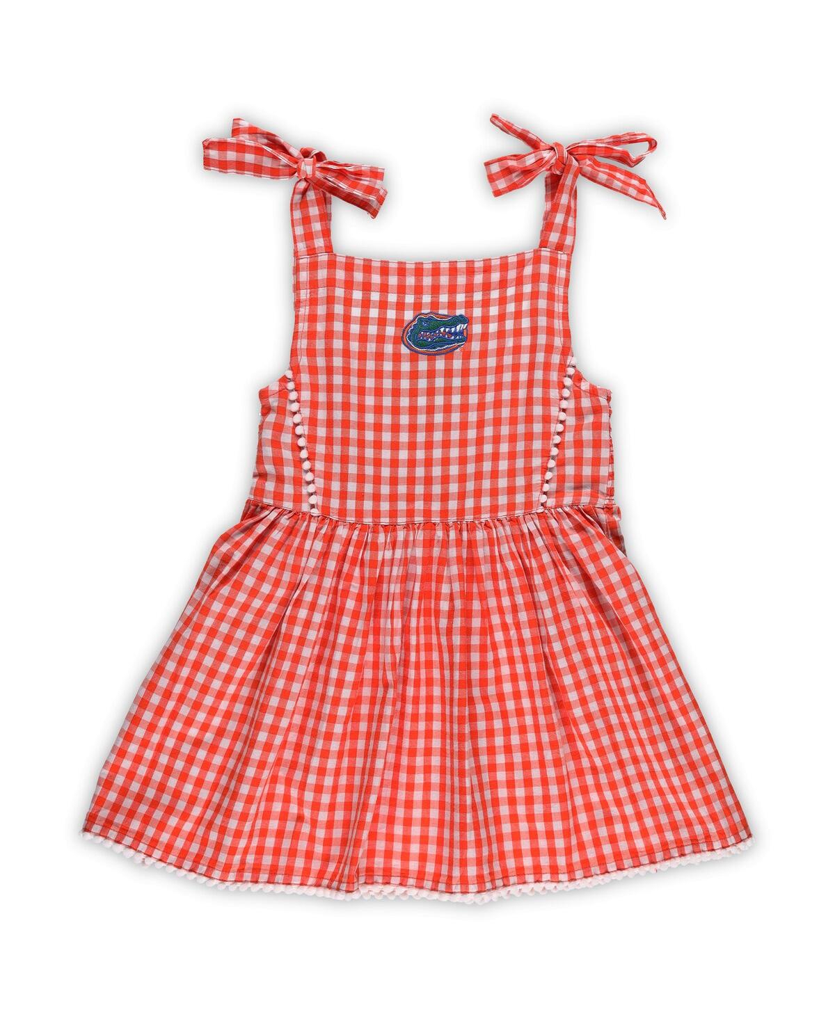 Shop Garb Girls Toddler  Orange Florida Gators Teagan Gingham Sleeveless Dress