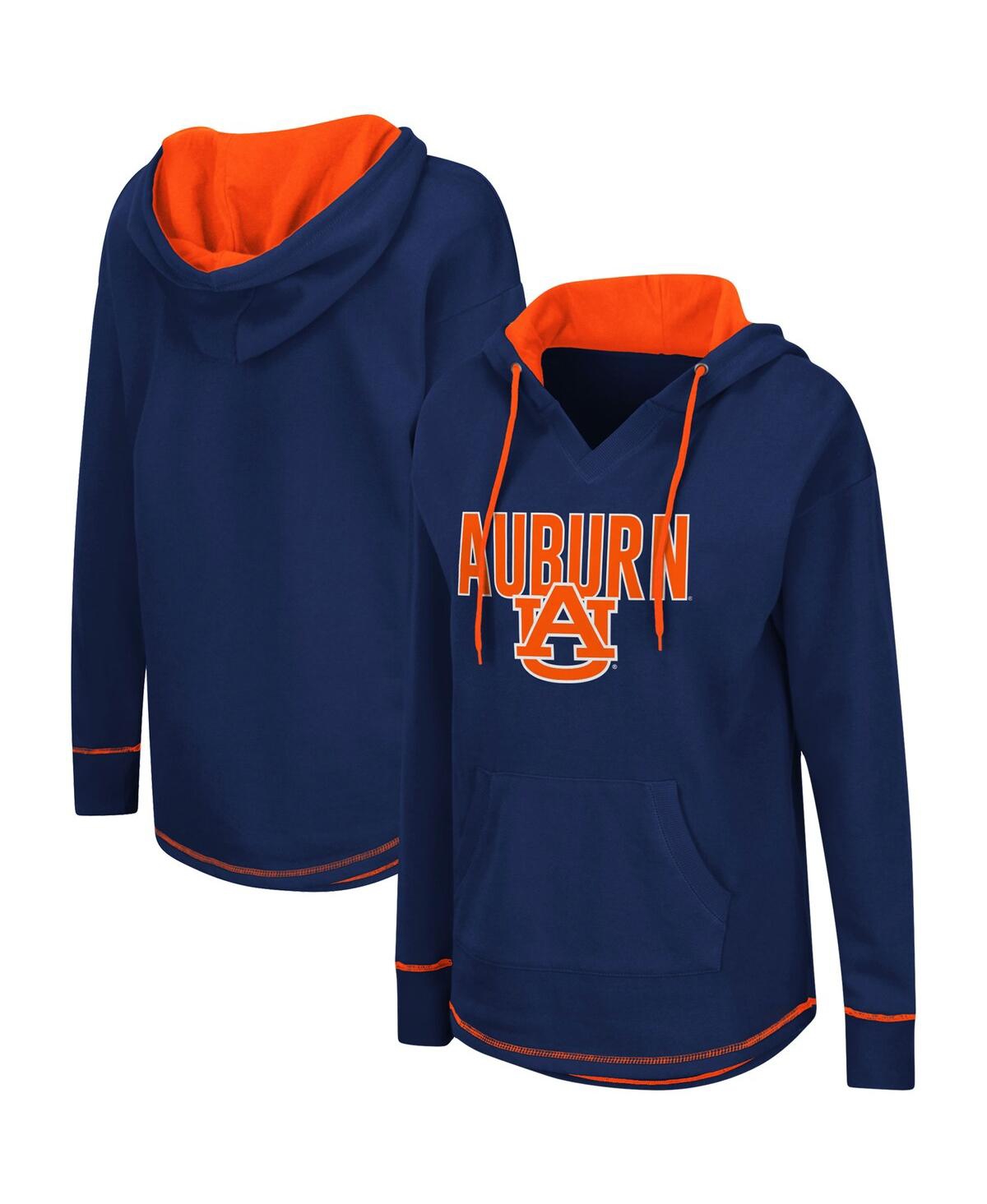 Women's Colosseum Navy Auburn Tigers Tunic Pullover Hoodie - Navy