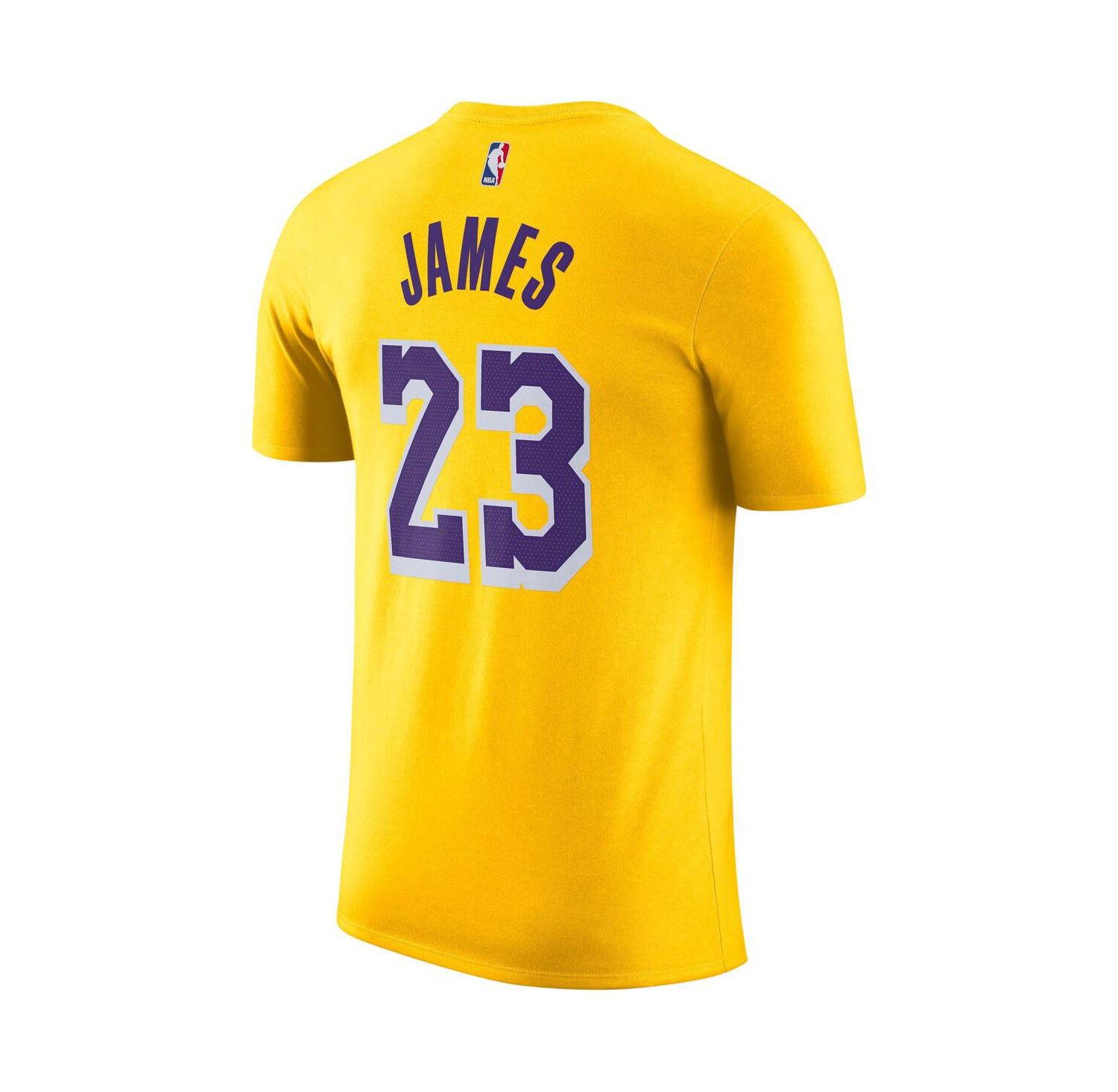 Men's LeBron James Gold Los Angeles Lakers Name and Number T-shirt