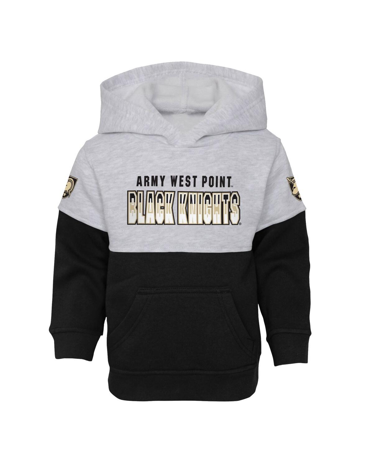 Outerstuff Toddler Boys And Girls Heather Gray, Black Army Black Knights Playmaker Pullover Hoodie And Pants Se In Heather Gray,black