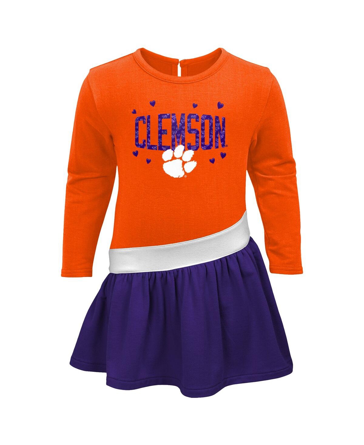 Shop Outerstuff Toddler Girls Orange Clemson Tigers Heart To Heart French Terry Dress