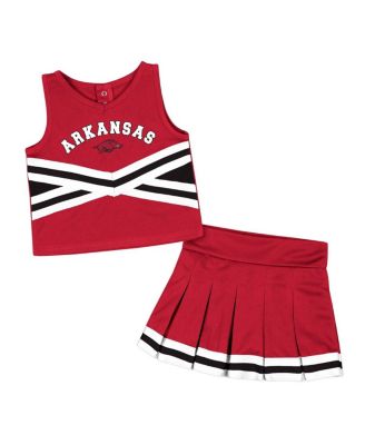 Colosseum Girls Toddler Cardinal Arkansas Razorbacks Carousel Cheerleader Set
