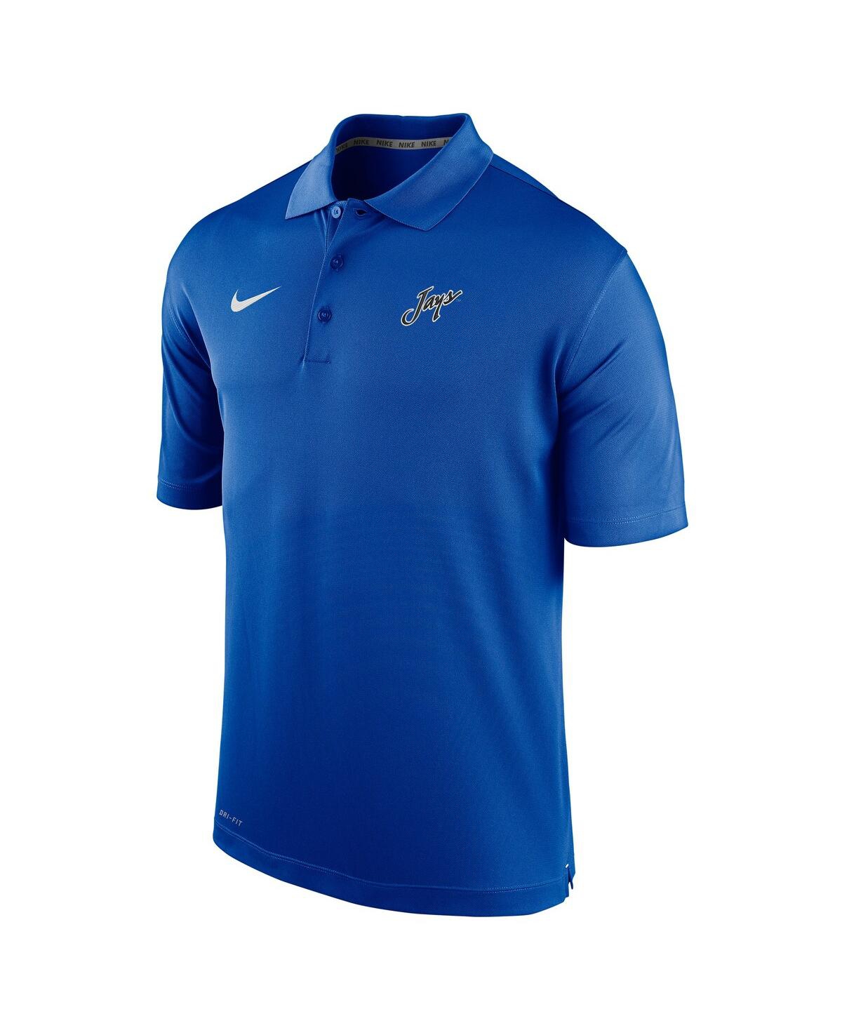 Nike Men's  Royal Creighton Bluejays Throwback Wordmark Performance Polo Shirt