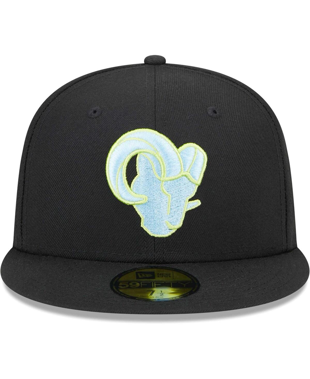Men's New EraLos Angeles Rams Multi 59FIFTY Fitted Hat - Black