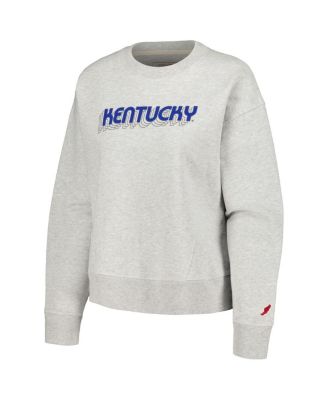 Women's Ash Kentucky Wildcats Boxy Pullover Sweatshirt