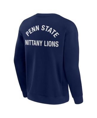 Men's and Women's Navy Penn State Nittany Lions Super Soft Pullover Crew Sweatshirt