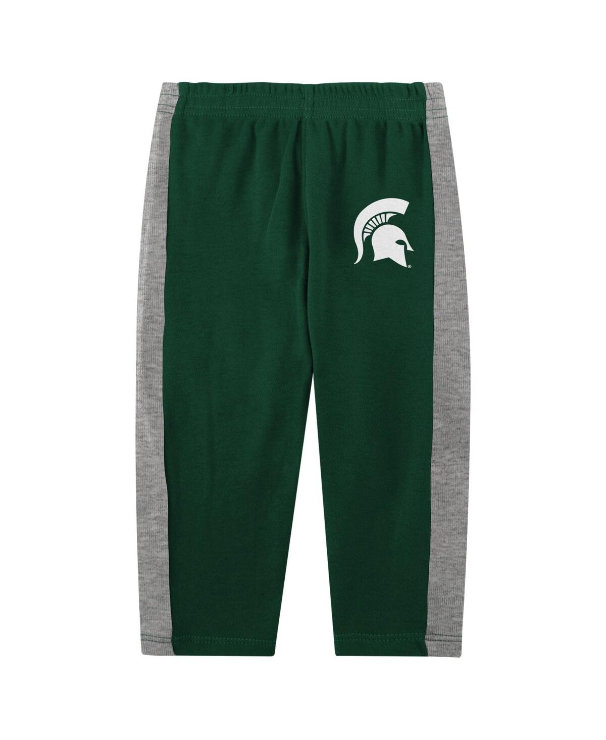 Shop Outerstuff Infant Boys And Girls Green Michigan State Spartans Rookie Of The Year Long Sleeve Bodysuit And Pant