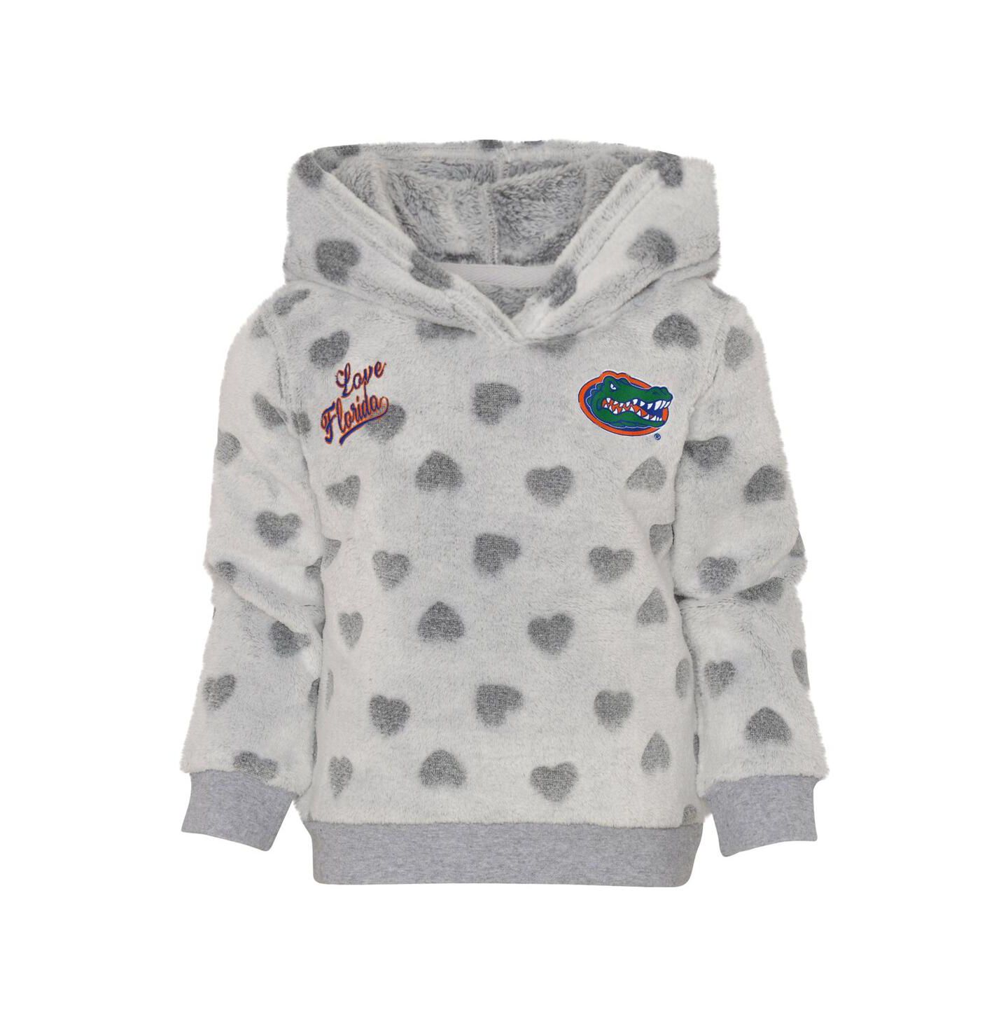 Outerstuff Girls Preschool Gray, Royal Florida Gators Heart to Heart Hoodie and Leggings Set — фото 3