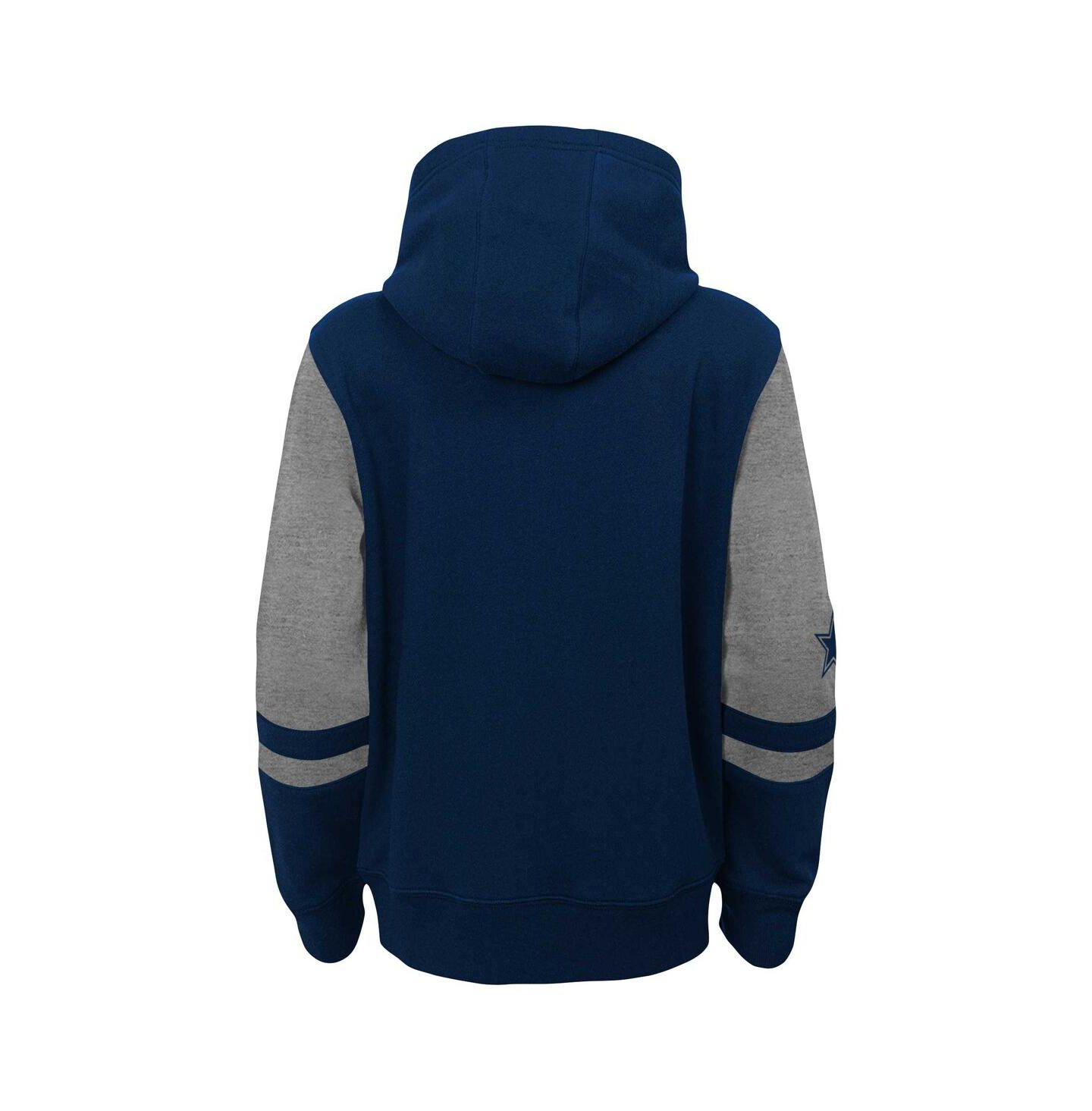 Худи Outerstuff Navy Dallas Cowboys Colorblock Full-Zip для мальчиков — фото 2