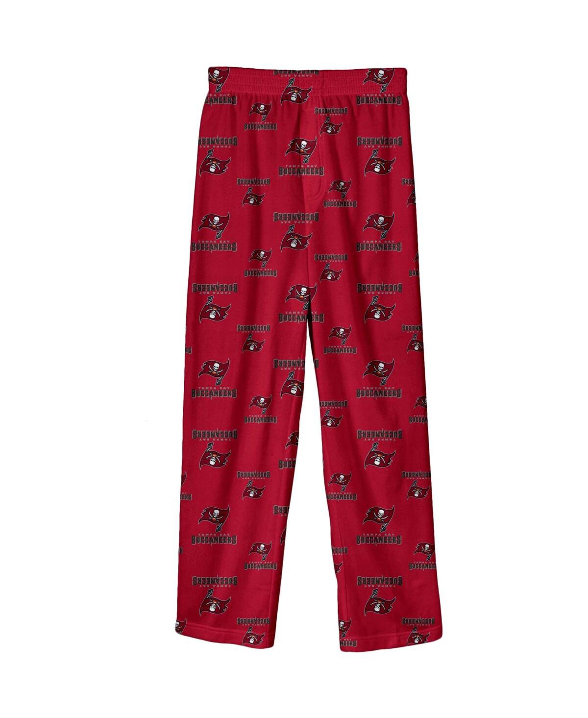 Outerstuff Kids' Big Boys Red Tampa Bay Buccaneers Team-colored Printed Pajama Pants