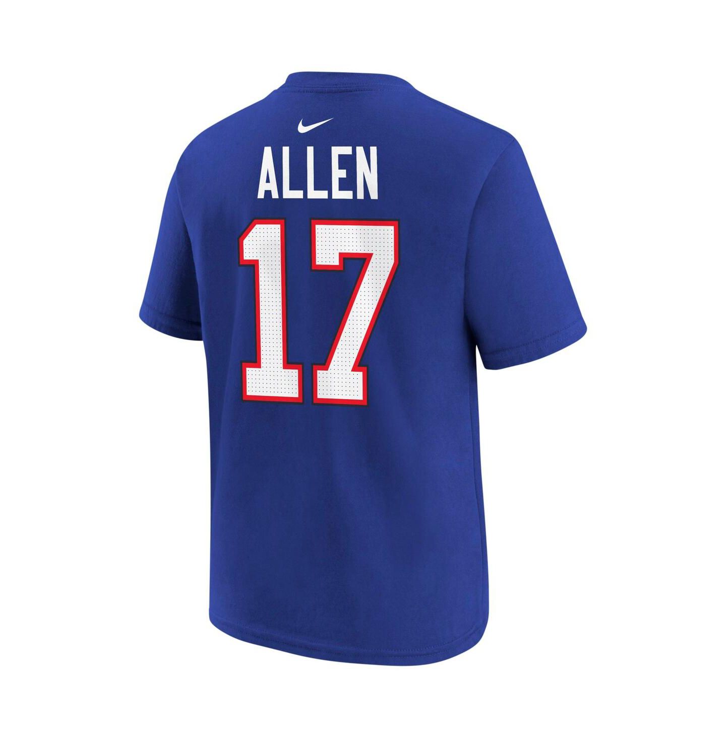 Футболка Nike Josh Allen Royal Buffalo Bills Player Name and Number для малышей — фото 3