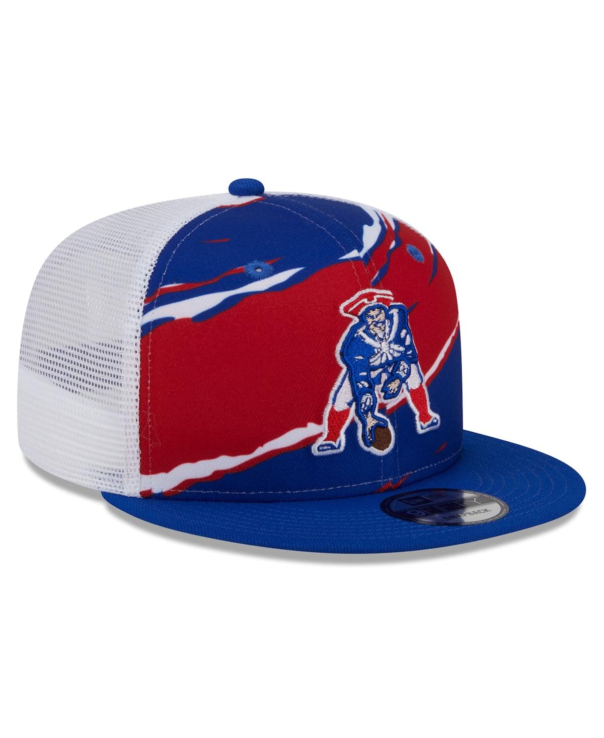 Shop New Era Men's  Royal New England Patriots Historic Tear Trucker 9fifty Snapback Hat