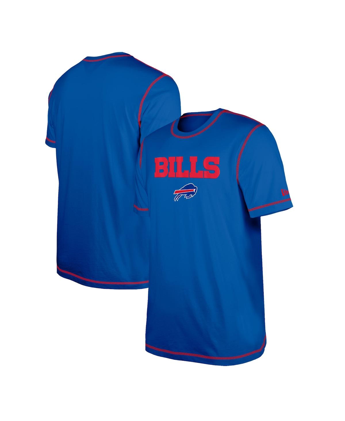 Shop New Era Men's  Royal Buffalo Bills Third Down Puff Print T-shirt